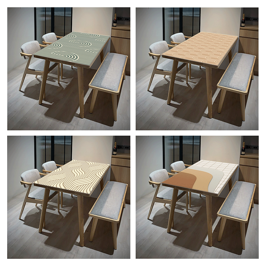1 pieza Alfombrilla de mesa multifuncional de la serie de líneas de PVC: es impermeable y a prueba de humedad, con una fuerte resistencia a las manchas de grasa, de modo que incluso las manchas pequeñas difícilmente dejan marcas. Con un tamaño grande y extendido, es adecuada para escritorios de oficina, escritorios de estudio y mesas de juego