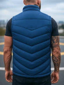 Men Vests - Teal Blue - View 2