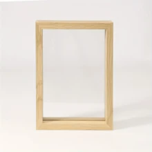 1 件木质双面透明相框，桌面展示，加厚高清亚克力透明面板，适合存放照片、植物标本，浅木色和胡桃木色新款桌面装饰框架 - 彩色 - 查看 11