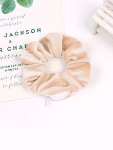 1pc Women's Solid Velvet Invisible Zipper Coin Purse Creative Fashion Hair Tie Suitable For Daily Use - Multicolor - View 10