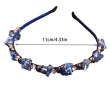 优雅蓝色水晶头带女士发饰，适合婚礼、新娘和伴娘礼物 - 迷人头饰、万圣节服装配饰和节日/生日假期必备配饰