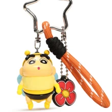 Crayon Shin-Chan Classic Style Wristband Clips - Adorable Collectible Clips Featuring Shin-Chan's Most Iconic Looks! These Versatile Clips Can Be Used To Decorate Backpacks, Pencil Cases, Keychains, Or As Fun Bag Charms. Made With Durable Materials, They're Perfect For Showing Off Your Love For This Mischievous Character Wherever You Go! - Orange - View 4