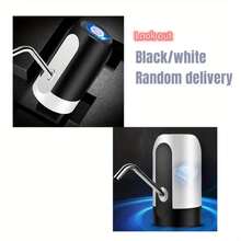 Bomba de Água Elétrica Recarregável via Tipo-C, Dispensador de Água Rápido para Uso Doméstico e Externo, Design Anti-Vazamento