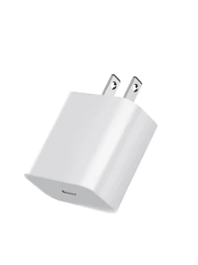 Apple Adaptador de corriente compacto Apple de 20W USB-C: carga rápida y conveniente, cargador de pared tipo C, voltaje nominal 100-240V, versión original estadounidense genuina