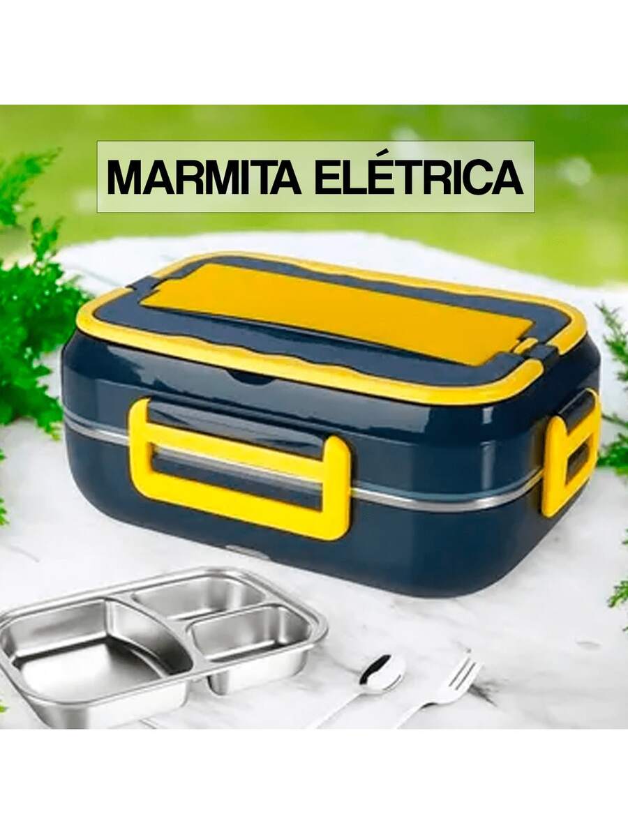 Lancheira Marmita Elétrica Doméstica E Veículo 12v / 110vtop - Azul Royal - Visão 1
