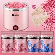 Viilife Pink Waxing And Hair Removal Set 200cc Wax Heater 4 Packs Of Waxing Wax Beans 20 Waxing Sticks Suitable For Women To Wax And Remove Hair At Home. - 美規A型插(110-127V) - 查看 7