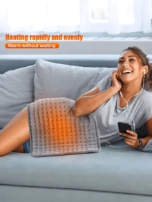 1pc Multi-Function Electric Heating Pad, Women's Uterus Warmer, 10 Heat Settings + 3 Timer Functions, Suitable For Home & Office Use, Essential Heating Tool For Winter, Great Gift For Christmas, Halloween, Valentine's Day - EU C Type Plug(220-240V) - View 5