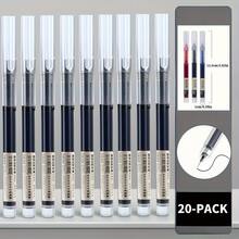 0.5mm Extra Fine Liquid Ink Rollerball Pens – Black, Blue & Red Ink | Smooth Writing Pen Set For School, Office, Journaling & Back To School Supplies(6/10/20pcs) - 黑色 - 查看 12