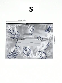 10pcs Reusable Aluminum Foil Food Storage Bags With Zipper - Thick, Leak-Proof, Self-Sealing, Perfect For Fresh Fruits & Vegetables, Ideal For Meal Prep & Pantry Organization, Pantry Organizers And Storage ﻿