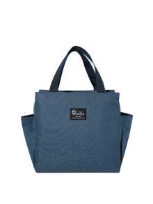 Bolsa Térmica Feminina Grande para Marmita e Passeio - Cinza - Visão 9