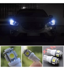 10pzs Foco Led Pellizco T10 Automotriz Lote Led 5050 - Blanco - Ver 2