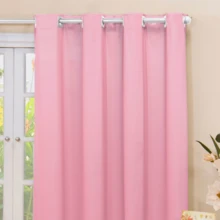 Cortina Cozinha Corta Luz Blackout/Blecaute 2,20 X 1,30 Varias Cores - Rosa Bebê - Visão 4