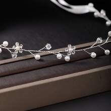 Tiara Nupcial com Pérolas - Faixa de Cabelo com Strass, Acessório de Cabelo Feminino para Casamento, Presente para Noiva e Dama de Honra