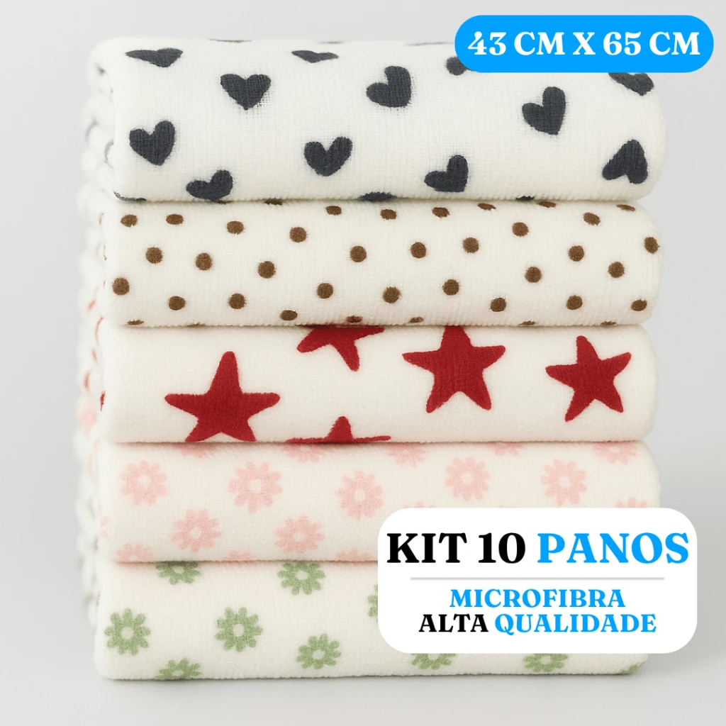 Kit Of 10 Microfiber Tea Towels 35x55 Luxury Tea Towel - 什錦 - 查看 1