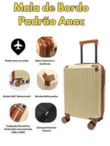 Elegance Carry-On Suitcase - 米色 - 查看 1