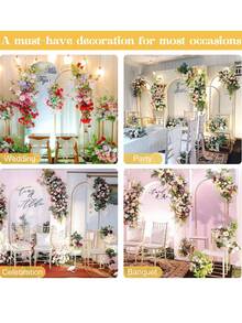 Wedding Arch Backdrop Brackets 7.2FT,6.6FT ,6FT , Gold Arch Backdrop Stand - Elegant Wedding Arch Frame For Balloons, Flowers, Tulle Decor, Easy Setup Metal Display Stand For Stunning Backdrops, Decorative Balloon Arch Stand For Wedding Ceremony Shower Birthday Party Garden Flower Balloon Arch Decoration, Easy To Install, Durable And Sturdy,Multi-Functional Interior And Exterior Decorative Frames[US Local Warehouse] - Nhiều màu - Xem 11
