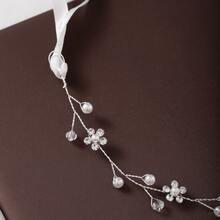 Tiara Nupcial com Pérolas - Faixa de Cabelo com Strass, Acessório de Cabelo Feminino para Casamento, Presente para Noiva e Dama de Honra