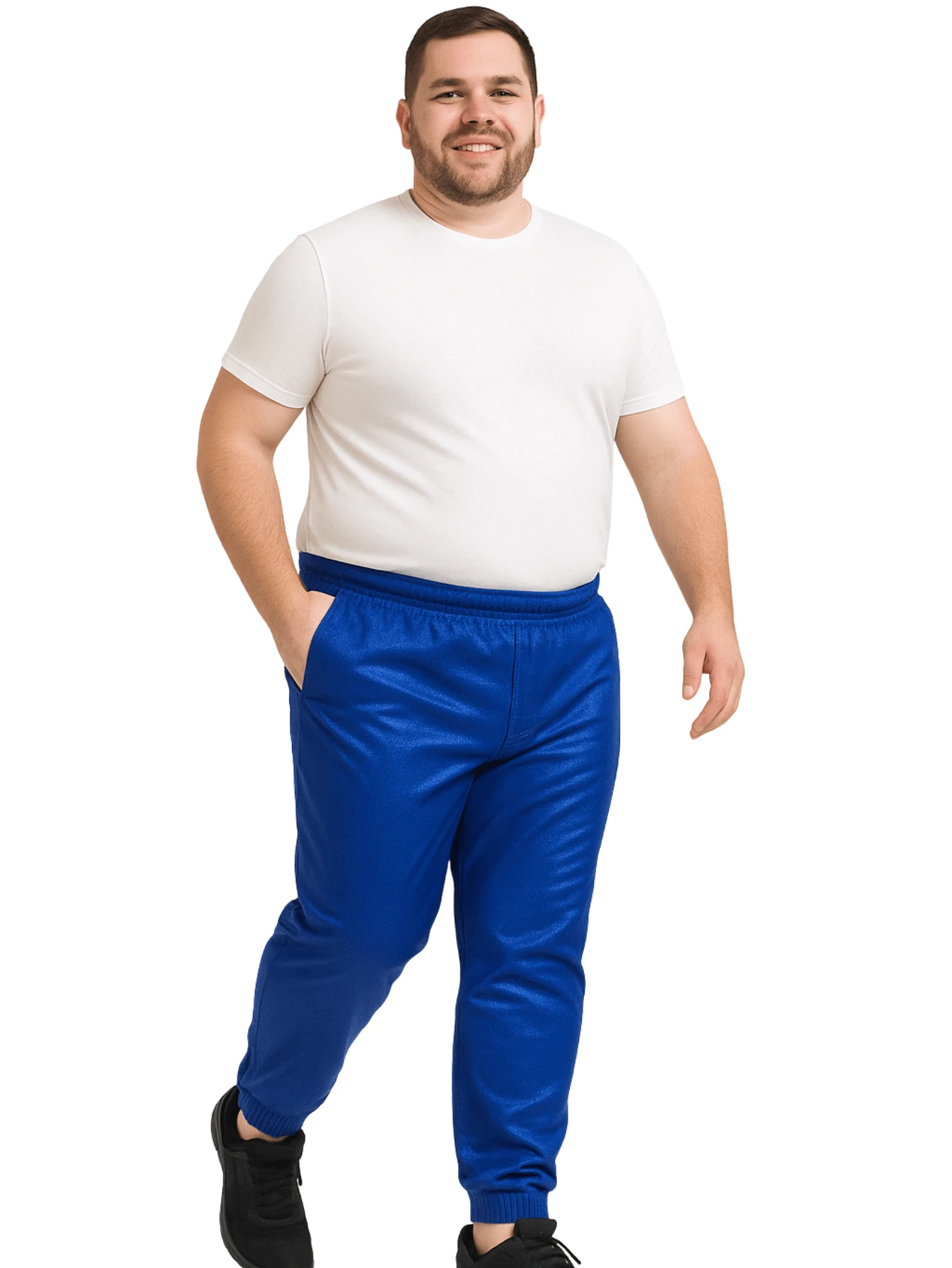 Plus Size G6 And G7 Men's Gym Drawstring Pants Kit 3 - 藏蓝色 - 查看 1