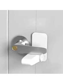 1pc Door Stopper Lock, Home Hotel Security Door Stopper, Anti-Theft Anti-Collision, No Drilling Installation, For Single Women, Portable Travel Door Lock, Protect Door Handle