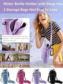 1 Piece Multi-Purpose Water Bottle Storage Bag, Detachable Sports Water Bottle Stand And Storage Bag Accessories, Easy-To-Carry Handheld Multi-Functional Outdoor Activity Water Bottle Accessories - Nhiều màu - Xem 4