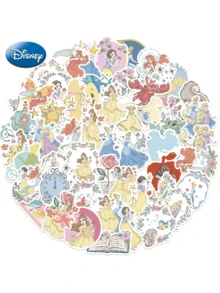 Disney 50张官方公主防水贴纸，包含苏菲亚、贝儿、长发公主卡通图案，适用于笔记本电脑、水瓶、行李箱、笔记本等，是送给家人和朋友的圣诞节和生日礼物。 - 多色4 - 查看 12