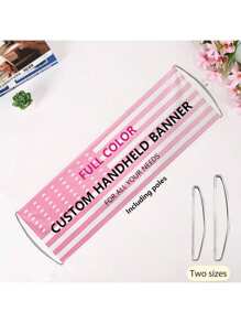 1PC 定制手持横幅 - 个性化手持横幅 - 弹出式商店装饰展示 - 广告用卷轴横幅 - 定制徽标、定制手拉滚动横幅、礼品杆