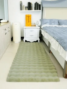 1pc Plush Rectangular Solid Color Rug, Soft High-Quality Fluffy And Easy-Clean Indoor Decorative Carpet, Suitable For Bedroom, Living Room, Sofa, Vanity, Tatami Room, Etc. Gifts Birthday Graduation - Multicolor - View 11