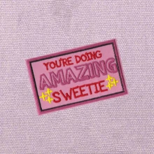 你做得太棒了，宝贝！嬉皮朋克摇滚卡通冒险趣味酷炫缝制贴片刺绣DIY服装配饰贴花贴片，适用于夹克、鞋子、包包