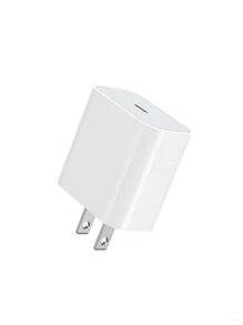Apple Adaptador de corriente compacto Apple de 20W USB-C: carga rápida y conveniente, cargador de pared tipo C, voltaje nominal 100-240V, versión original estadounidense genuina