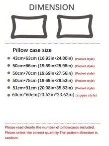 2pcs Polyester Floral Print Breathable Washable Pillow Case Set, Dorm Bedding Decor For Boys And Girls (Inner Pillow Not Included)