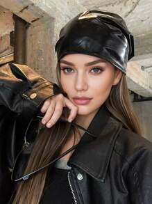 女式头巾 1 件装朋克嘻哈风格纯色发巾，复古辣妹多色头巾，完美搭配您的服装发饰秋季配饰秋冬女士头带度假装束发带女士 - 彩色 - 查看 1