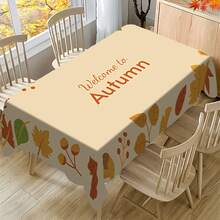 1/20 piezas Mantel rectangular de otoño, mantel con estampado de hojas de otoño, adecuado para interiores/exteriores, restaurante, cocina, fiesta, decoración del hogar y regalo de otoño, decoración del hogar, protección perfecta para tu mesa - Multicolor - Ver 2