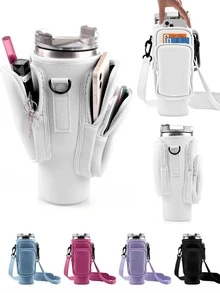 1 Piece Multi-Purpose Water Bottle Storage Bag, Detachable Sports Water Bottle Stand And Storage Bag Accessories, Easy-To-Carry Handheld Multi-Functional Outdoor Activity Water Bottle Accessories - Nhiều màu - Xem 2