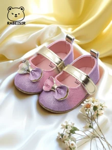 RABEISIR 婴幼儿平底鞋，时尚彩虹色面料鞋，适合聚会和度假的度假鞋，适合所有季节