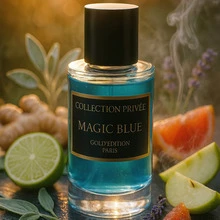 Fragrance World PRIVATE COLLECTION GOLD EDITION – MAGIC BLUE 50ML EAU DE PARFUM – UNISEX - Woody & Earthy - View 7