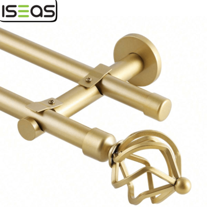 IsEasy Karnisz 25mm karnisz 1 szyna 2 szyny stal nierdzewna metal 80-280cm