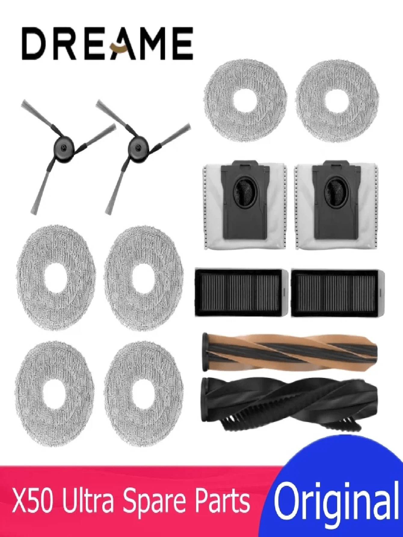 Original Gift Box Vacuum Robot Accessories, Vacuum Cleaner Robot Spare Parts, Compatible With Dreame X50 Ultra/X50 Master/Mova V50 Ultra/L50 Pro Ultra X40 Plus S40 Enhanced L40s(Pro) Ultra Robot Vacuum Cleaners - White - View 1