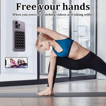 2个装硅胶双面吸盘手机支架，防滑免提硅胶吸盘手机支架，防水吸盘支架，适用于浴室，适合手机自拍和视频录制，防滑手机背贴，黑色/白色/粉色 - 彩色 - 查看 6