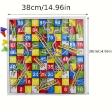 Gra planszowa "Węże i drabiny", 1/2/3/5 zestawów, klasyczna, rozrywkowa gra rodzinna, prezent urodzinowy/świąteczny, idealna do rozwijania umiejętności rozumienia i strategii, idealna dla rodziny, wytrzymały materiał plastikowy, nowość - Wielokolorowe - Zobacz 3