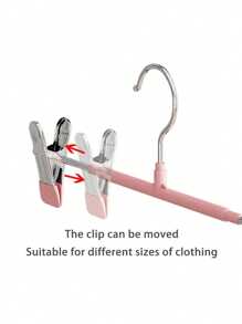20个/10个/1个可调节裤/裙衣架带夹子，收纳整理架，裤架，洗衣房整理，卧室收纳，适用于女士裤子、牛仔裤，重型节省空间短裤衣架 - 彩色 - 查看 3