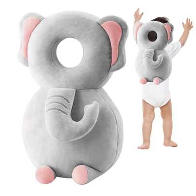 Almohada de reposacabezas para bebé y niño pequeño de 0 a 3 años, protector de cabeza suave y antideslizante de poliéster, cojín de aprendizaje de marcha transpirable