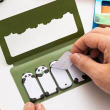 1 set di bigliettini adesivi con animali, come capibara, gatti, cani, panda - aspetto carino e accattivante, stile Ins, etichette asimmetriche a forma di cartoni animati, adatti per la stagione scolastica, forniture scolastiche