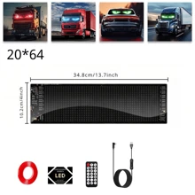 1 Piece Flexible LED Windshield Display For Cars, With Animated Flashing Devil Eyes, APP Programmable Soft LED Screen, Customizable Effects, Compatible With 24V Systems