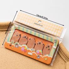 1 set di bigliettini adesivi con animali, come capibara, gatti, cani, panda - aspetto carino e accattivante, stile Ins, etichette asimmetriche a forma di cartoni animati, adatti per la stagione scolastica, forniture scolastiche