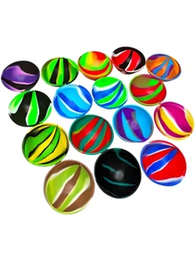 1/5/10pcs Household Silicone Bowls And Jars Mixed Color 67mm, Tobacco, Ointment, Tobacco Bowls, Smoking Accessories, Storage Jars, Colors Randomly Shipped