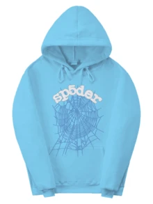 Y2K Hip Hop Spider Hoodie For Men ,Stylish Spider Pattern Pullover With Pockets - Màu xanh lam - Xem 3