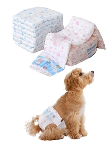 Disposable Female Dog Diapers 10 Female Dog Diapers Super Absorbent Small Dog Diapers, Suitable For Urination Or Incontinence-Pink (Size Can Be Selected According To Size Chart Oh XXS XS S M L XLsize)