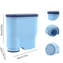 Bộ lọc máy pha cà phê 1/2/3/4 chiếc, tương thích với bộ lọc nước thay thế Saeco AquaClean CA6903, bộ lọc cà phê dạng túi tương thích, bộ làm mềm nước bằng than hoạt tính, bộ lọc nước (Màu xanh) - Màu xanh lam - Xem 5
