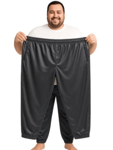 Plus Size G6 And G7 Men's Gym Drawstring Pants Kit 3 - 灰色 - 查看 2
