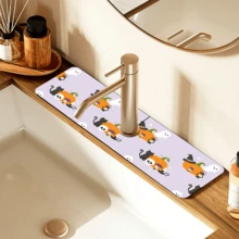 1pc Cute Ghost Pattern Printed Faucet Cover, Halloween Gift, Halloween Decor, Durable Polyester, Quick Dry, Easy Clean, Suitable For Kitchen And Bathroom, Easy Installation, Daily Decor, Gift, Bathroom Mat, Durable Faucet Cover, Faucet Accessory - Multicolor - View 21